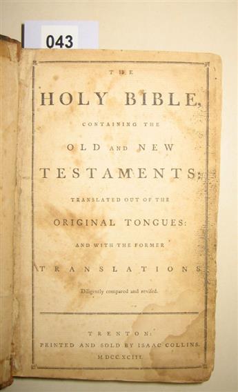 (BIBLE IN ENGLISH.) The Holy Bible, Containing the Old and New Testaments.